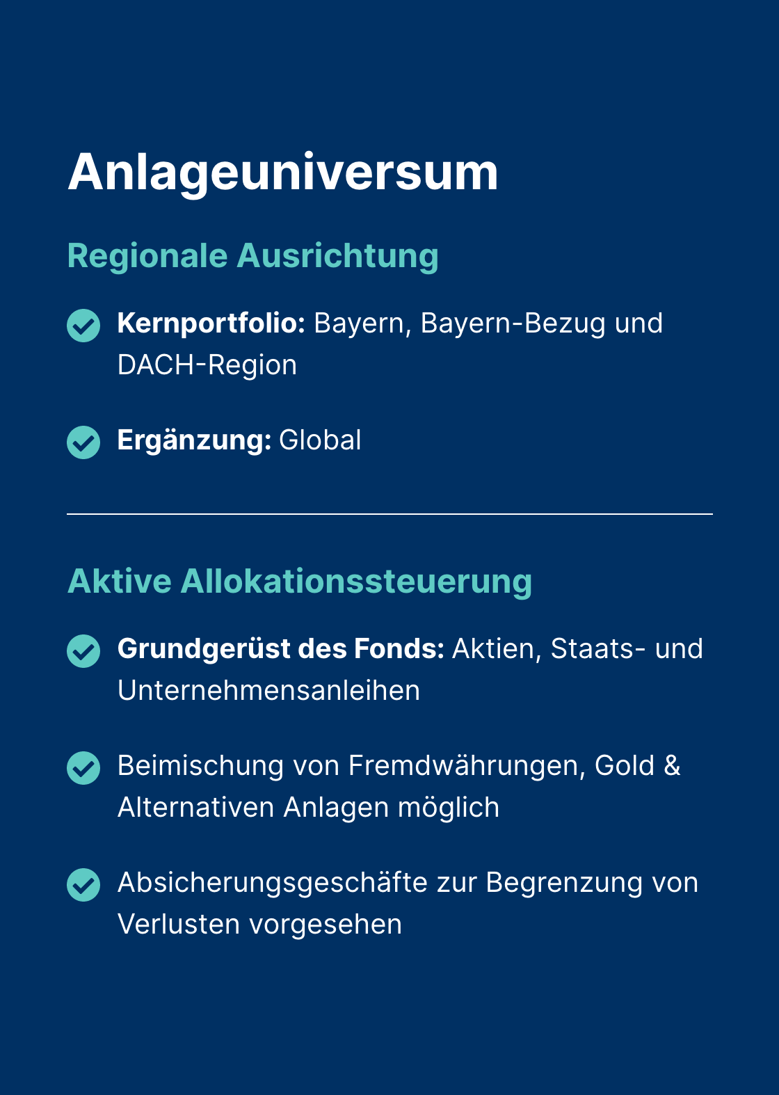Mischfonds Anlage